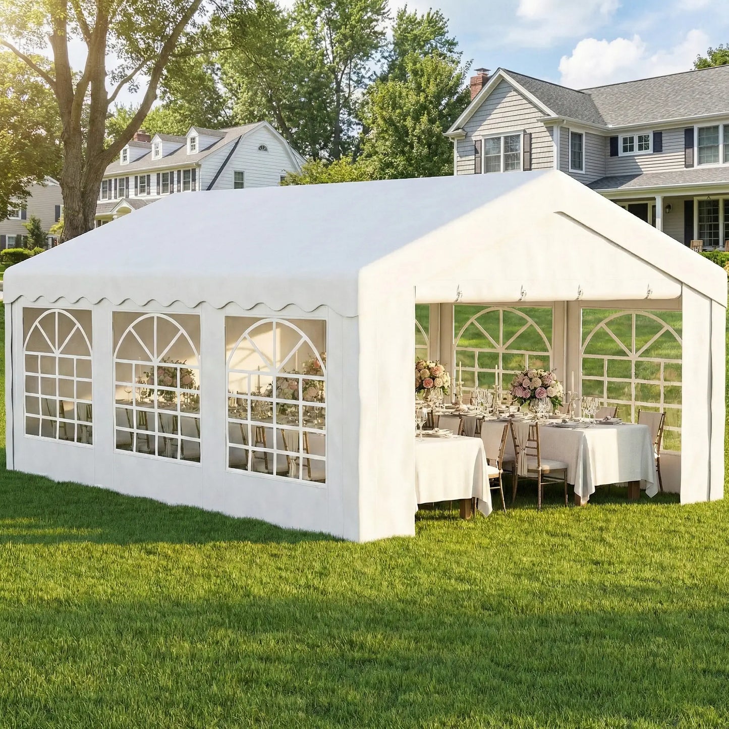 20'x13' Heavy Duty Portable Event Tent, White Canopy Tents at Gallery Canada