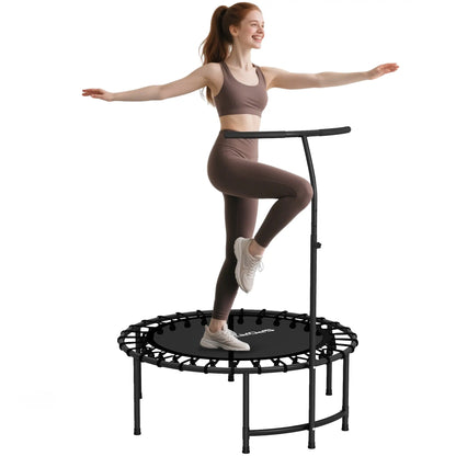 40" Foldable Rebounder Trampoline, Quiet Bungee, Black Trampolines at Gallery Canada