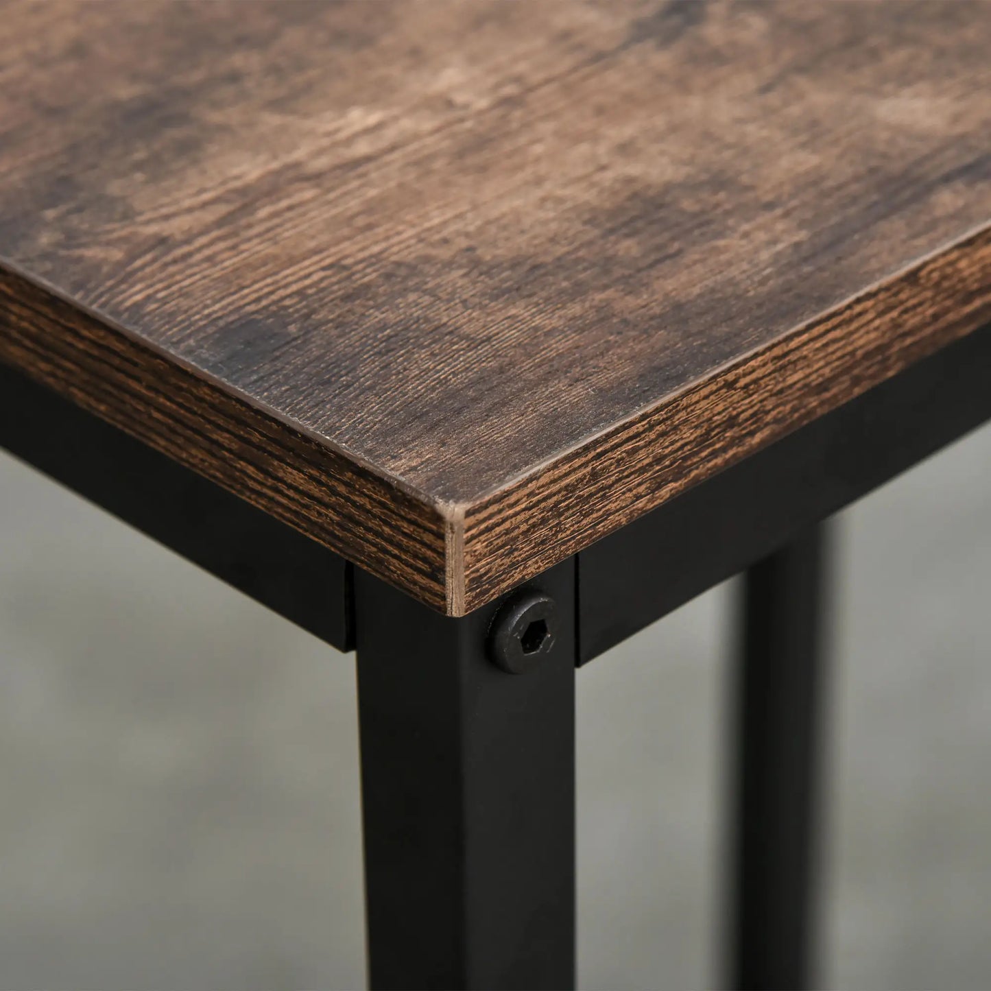 Industrial Dining Table Set for 2, Counter Height, Rustic Brown, Brown Bar Sets at Gallery Canada