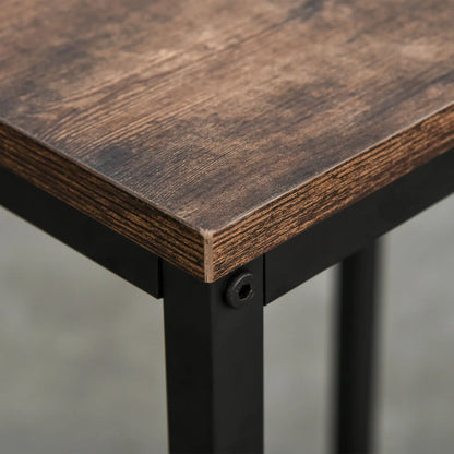 Industrial Dining Table Set for 2, Counter Height, Rustic Brown, Brown Bar Sets at Gallery Canada