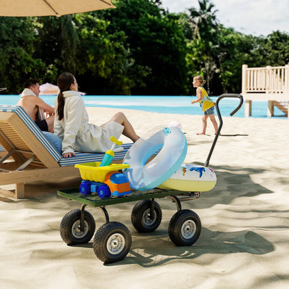 Heavy Duty Garden Wagon, 10" Wheels, 330 lbs, Black Folding Garden Carts at Gallery Canada