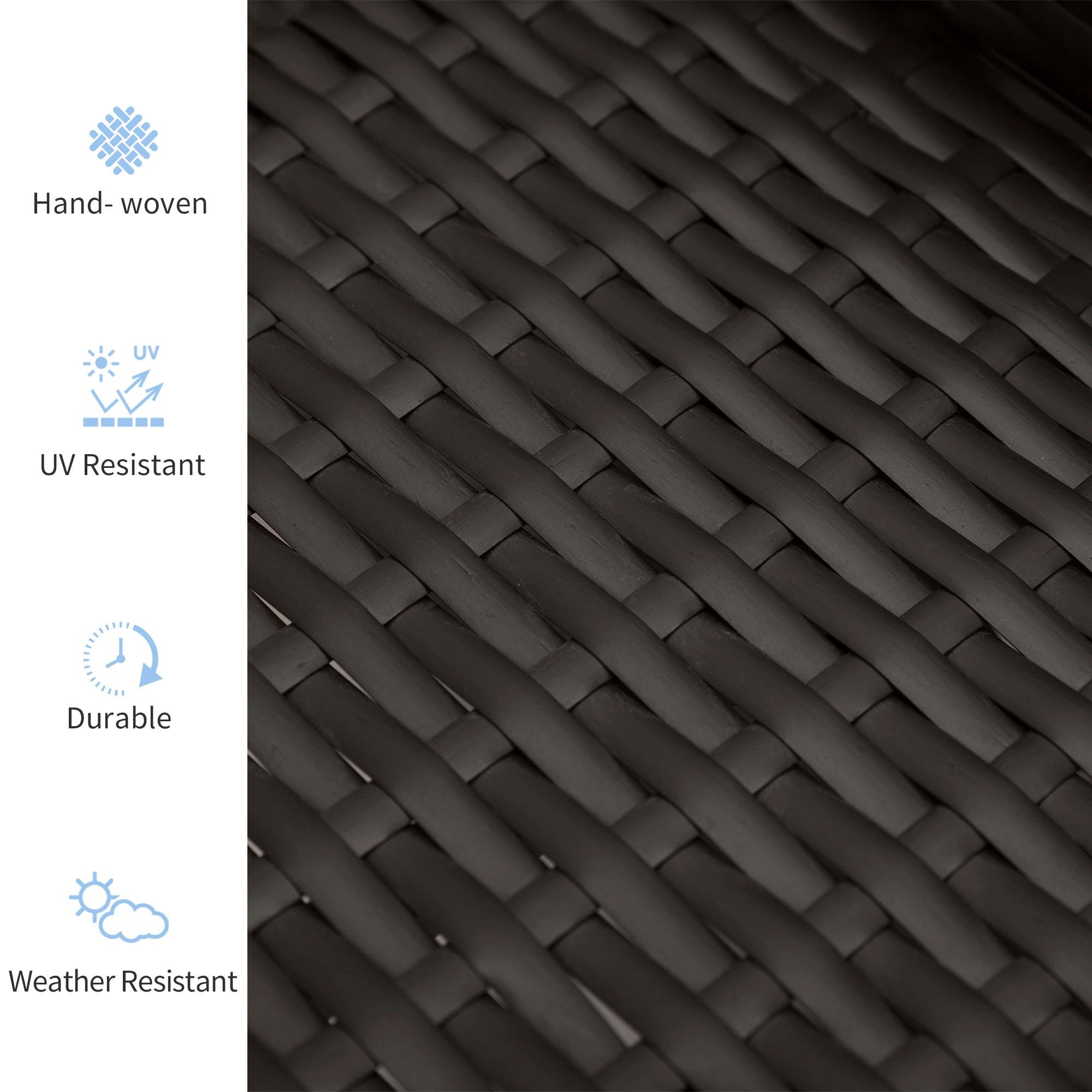 Outdoor Rattan Recliner Chair, Adjustable Back, Retractable Footrest, Blue Chaise Loungers at Gallery Canada