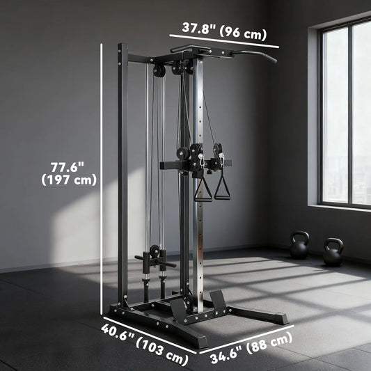 Cable Station Dual Pulley System, Pull Up Bar, 14 Adjustable Positions Power Towers at Gallery Canada