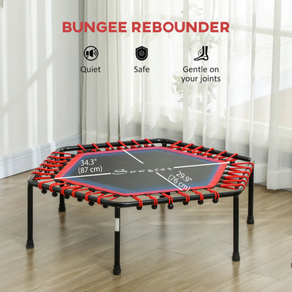 45" Rebounder Trampoline, Quiet Bungee with LED Lights, Red Trampolines at Gallery Canada