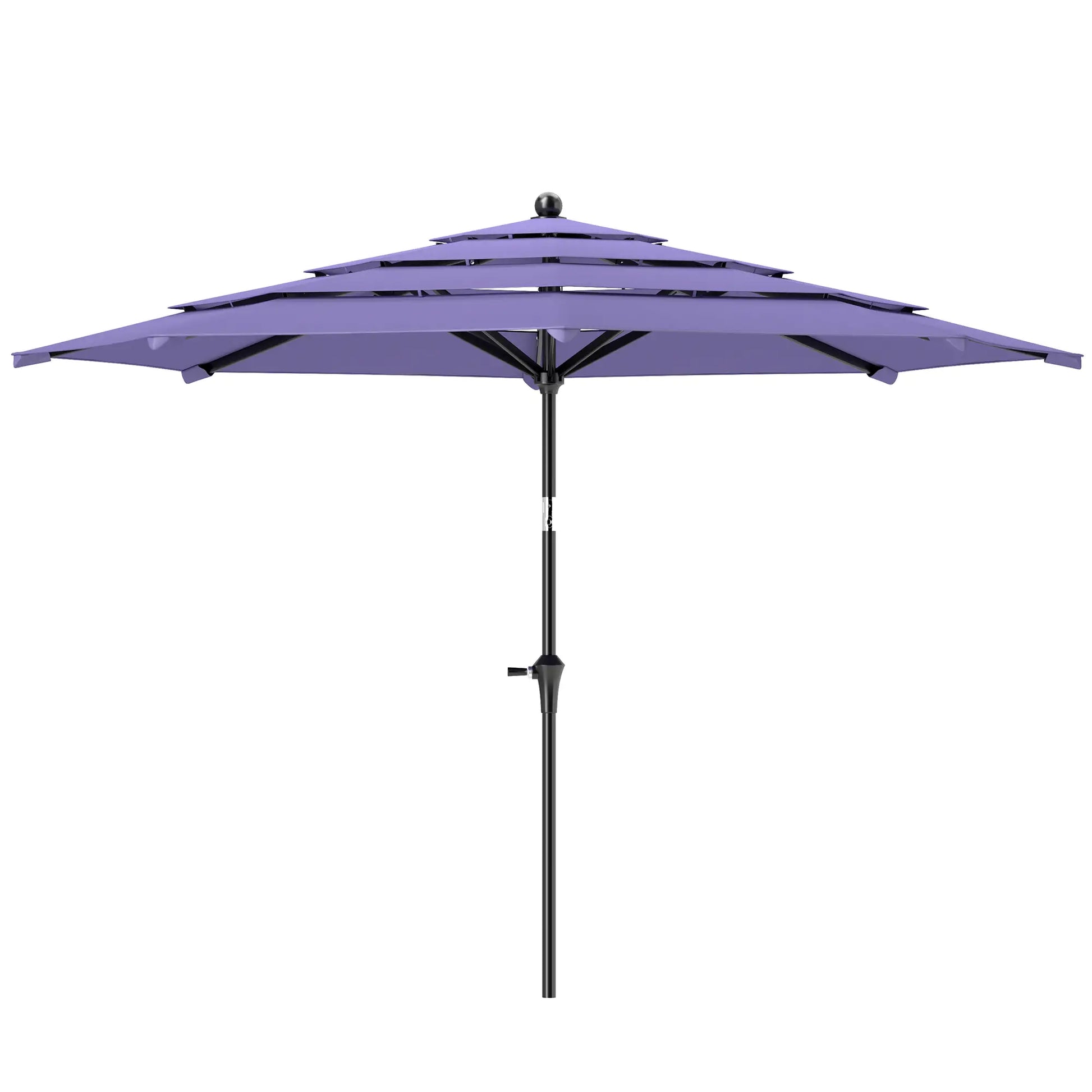 10.7FT Patio Umbrella, 8 Ribs, Crank, Push Button Tilt, Purple Sun Umbrellas Purple at Gallery Canada