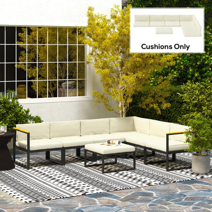 Replacement Cushions for Rattan Furniture, 14 Piece, Cream Patio Chair Cushions at Gallery Canada