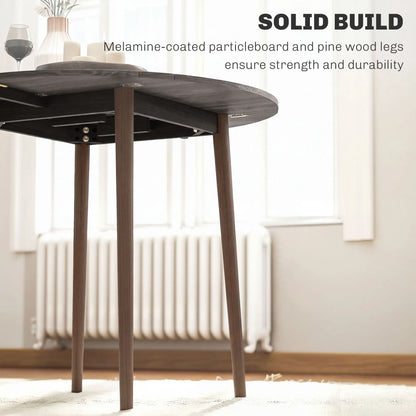 35" Folding Dining Table, Round Drop Leaf, Distressed Light Grey, Light Grey Dining Tables at Gallery Canada