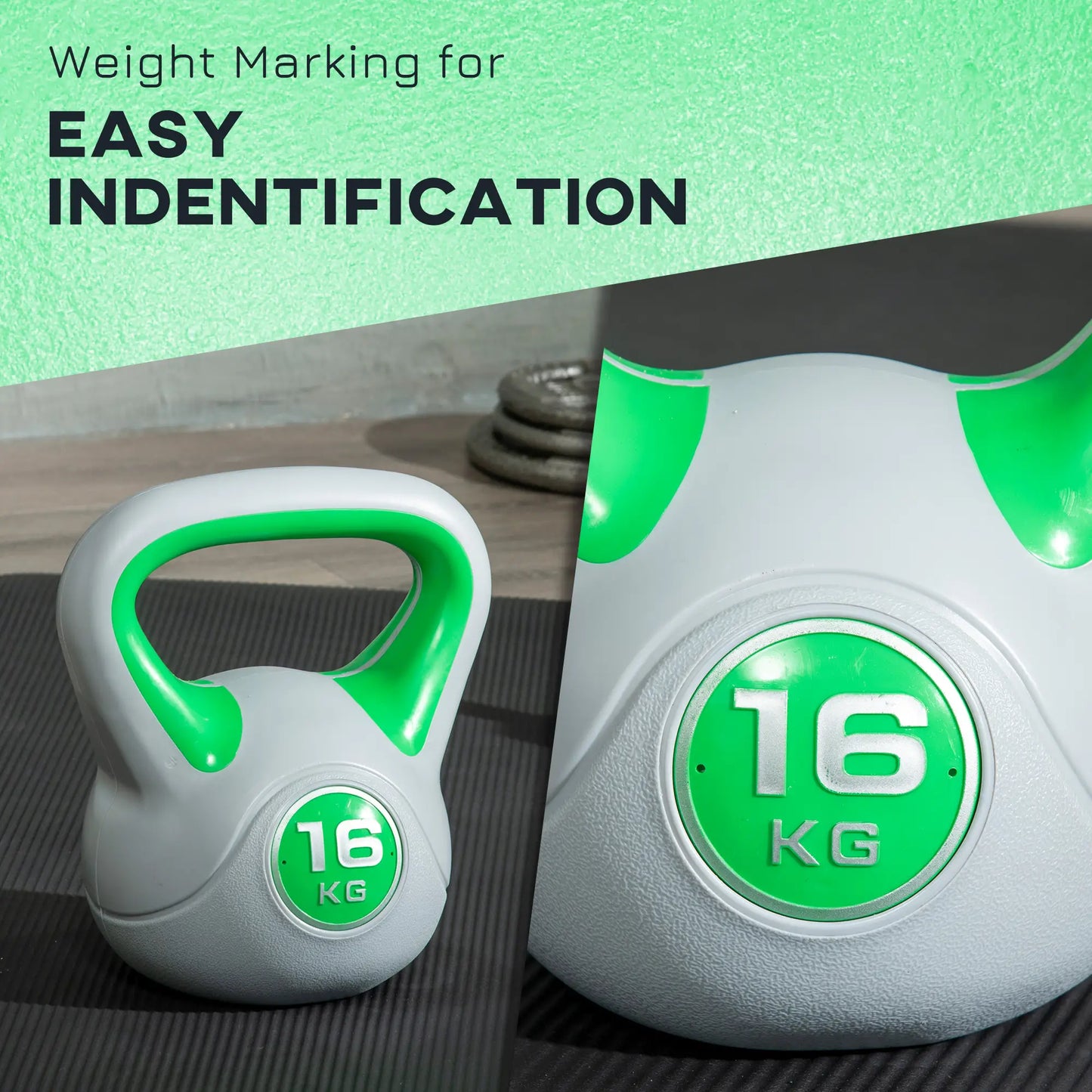 35 Lb Soft Kettlebell, Sand Filled, Green