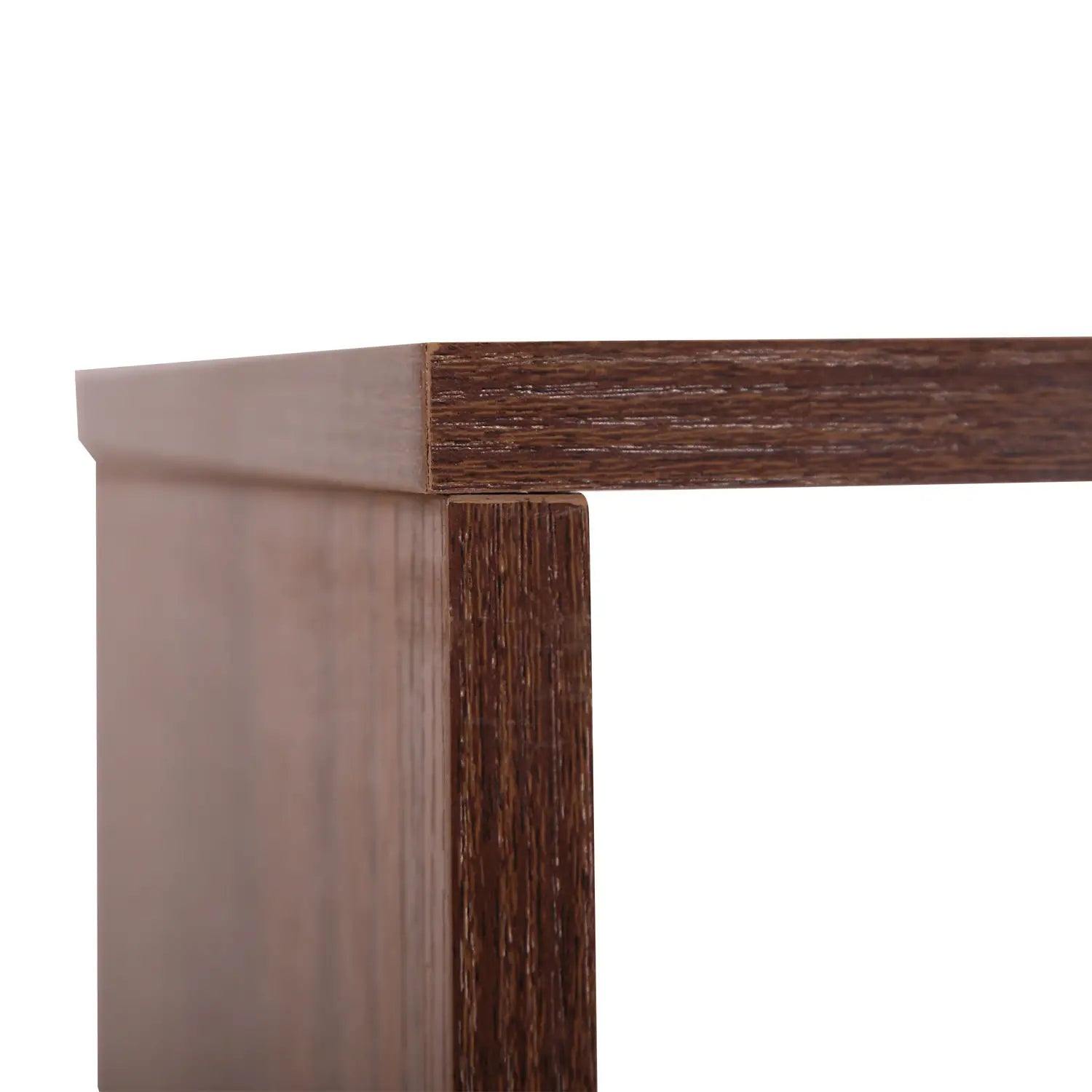 5-Tier Geometric Wooden Bookcase, S-Shaped Storage, Walnut Display Bookshelves at Gallery Canada