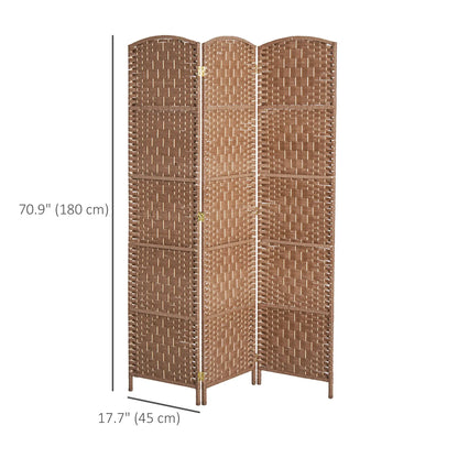6ft Folding Room Divider, 3 Panel Wooden Frame, Natural Room Dividers at Gallery Canada