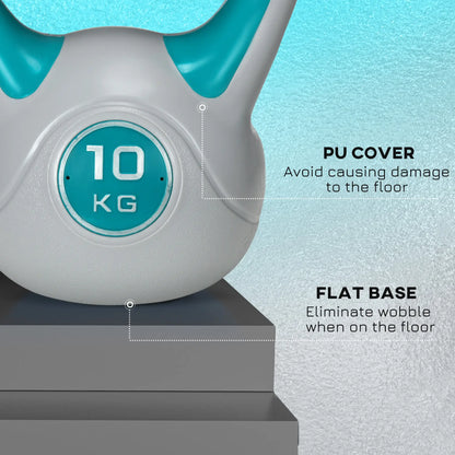 22 Lb Soft Kettlebell, Sand Filled Weight, Light Blue