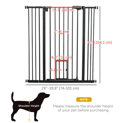 41" Easy Open Indoor Dog Gates for Doorways, House, Stair - Black Houses, Kennels & Pens at Gallery Canada