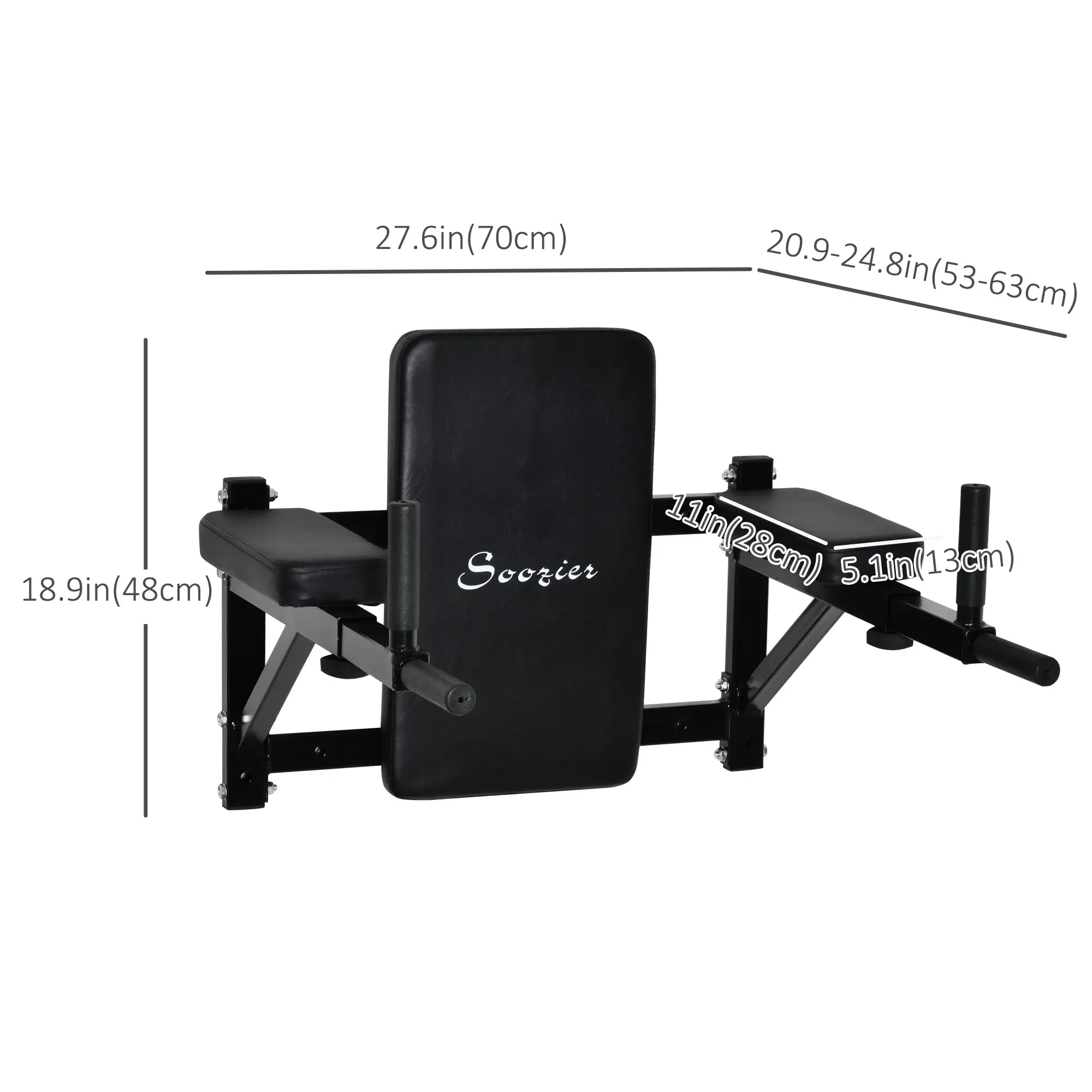 Wall Mounted Dip Station, Power Tower, Pull Up Bar, Black Pull Up Bars at Gallery Canada