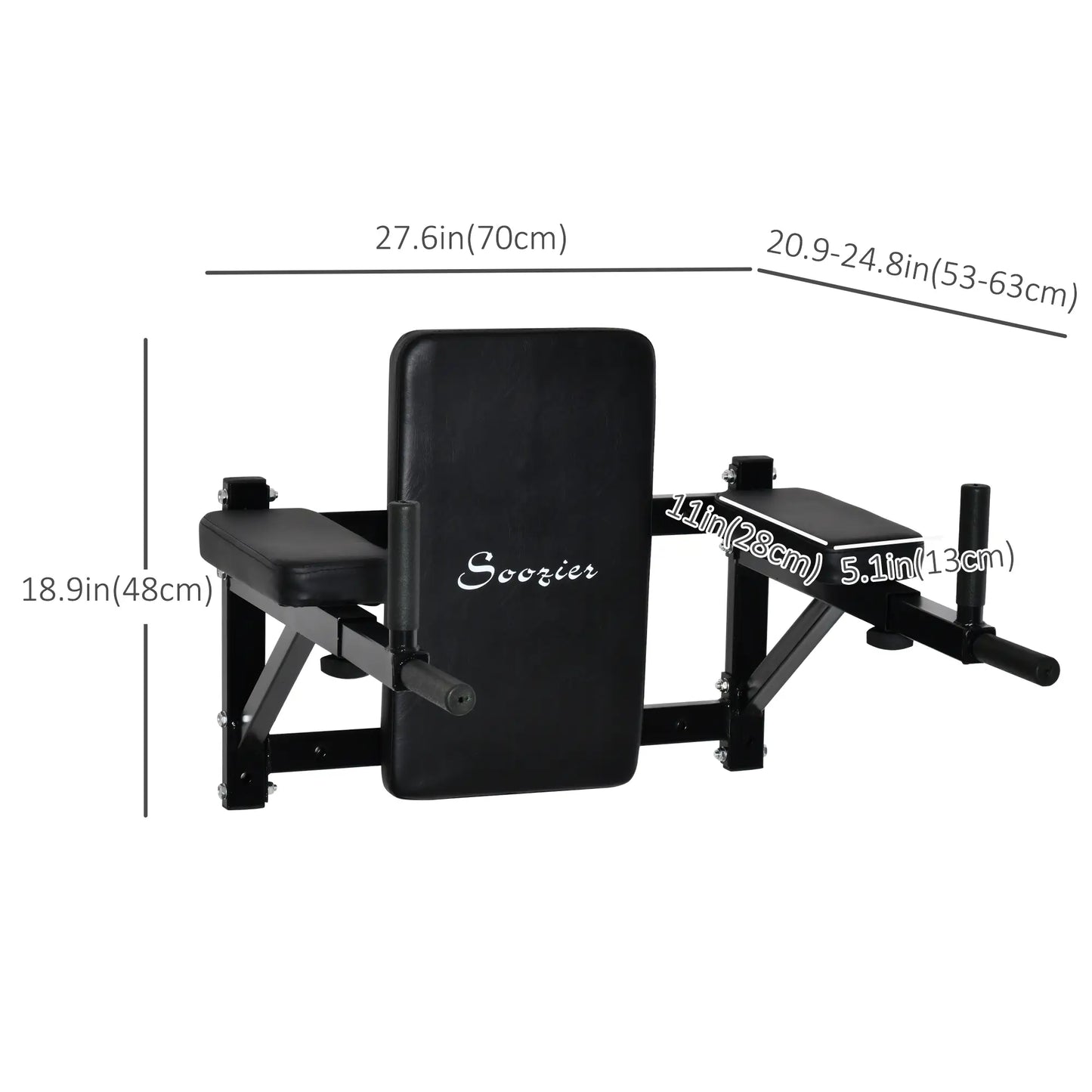 Wall Mounted Dip Station, Power Tower, Pull Up Bar, Black Pull Up Bars at Gallery Canada