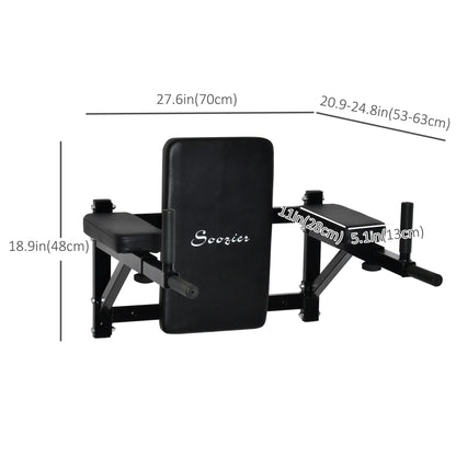 Wall Mounted Dip Station, Power Tower, Pull Up Bar, Black Pull Up Bars at Gallery Canada