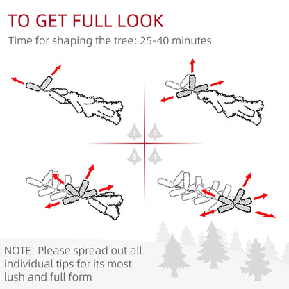 7.5ft Flocked Pencil Christmas Tree, Realistic Branch Tips, Black Flocked Christmas Trees at Gallery Canada