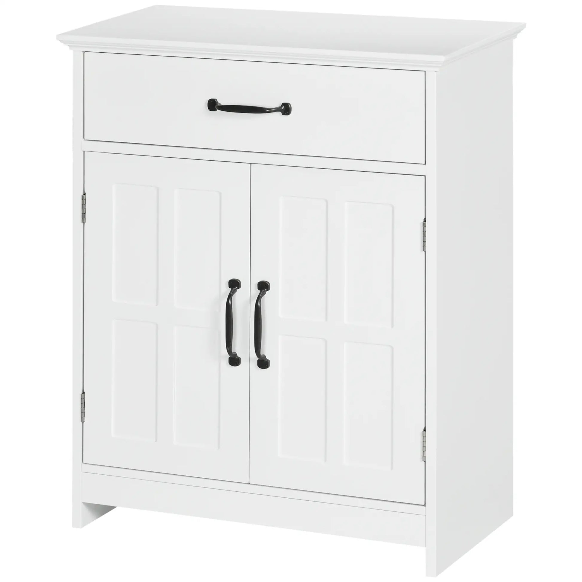 Bathroom Cabinet, 2 Doors, Adjustable Shelves, 23.6"x11.8"x29.5", White Bathroom Cabinets at Gallery Canada