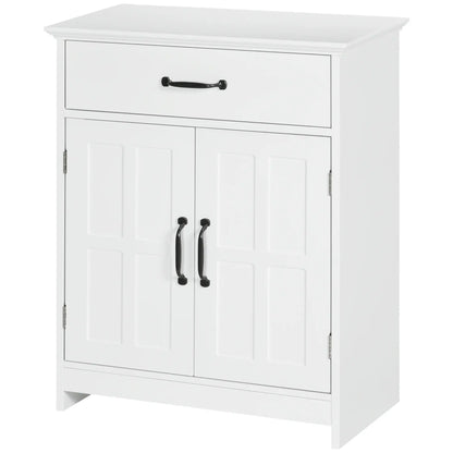 Bathroom Cabinet, 2 Doors, Adjustable Shelves, 23.6"x11.8"x29.5", White Bathroom Cabinets at Gallery Canada