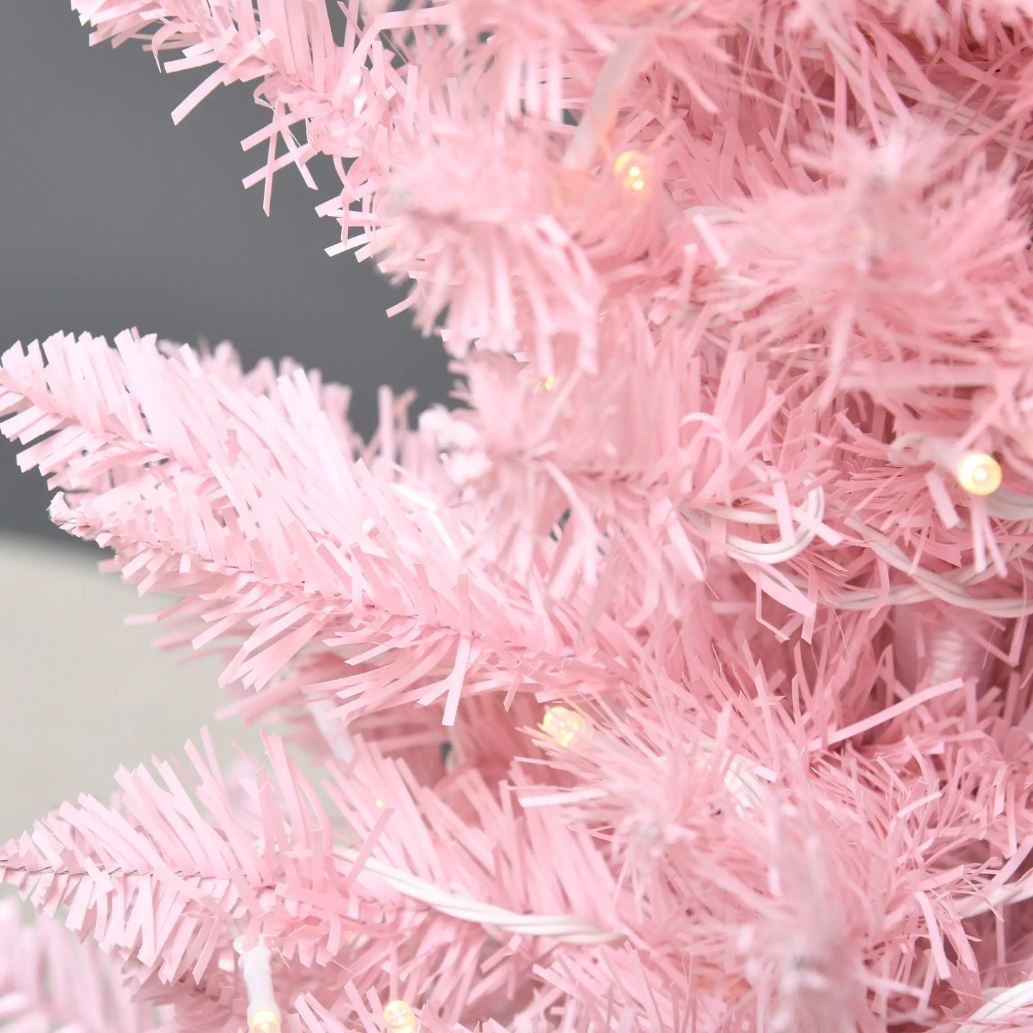 6' Pre Lit Artificial Pencil Christmas Tree, Warm White LED Lights, Pink Pencil Christmas Trees at Gallery Canada