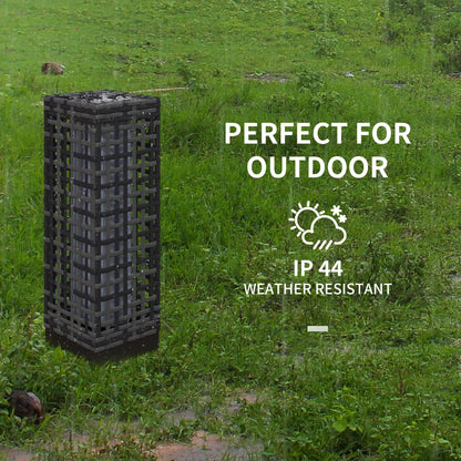 Solar Outdoor Floor Lamp, IP44, Auto LED Lights, Grey Solar Post Lamps at Gallery Canada