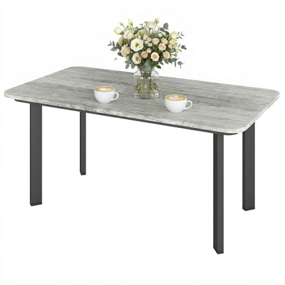 Outdoor Coffee Table, Slatted Wood Plastic Composite Top, Steel Frame, Grey Patio Side Tables Grey at Gallery Canada