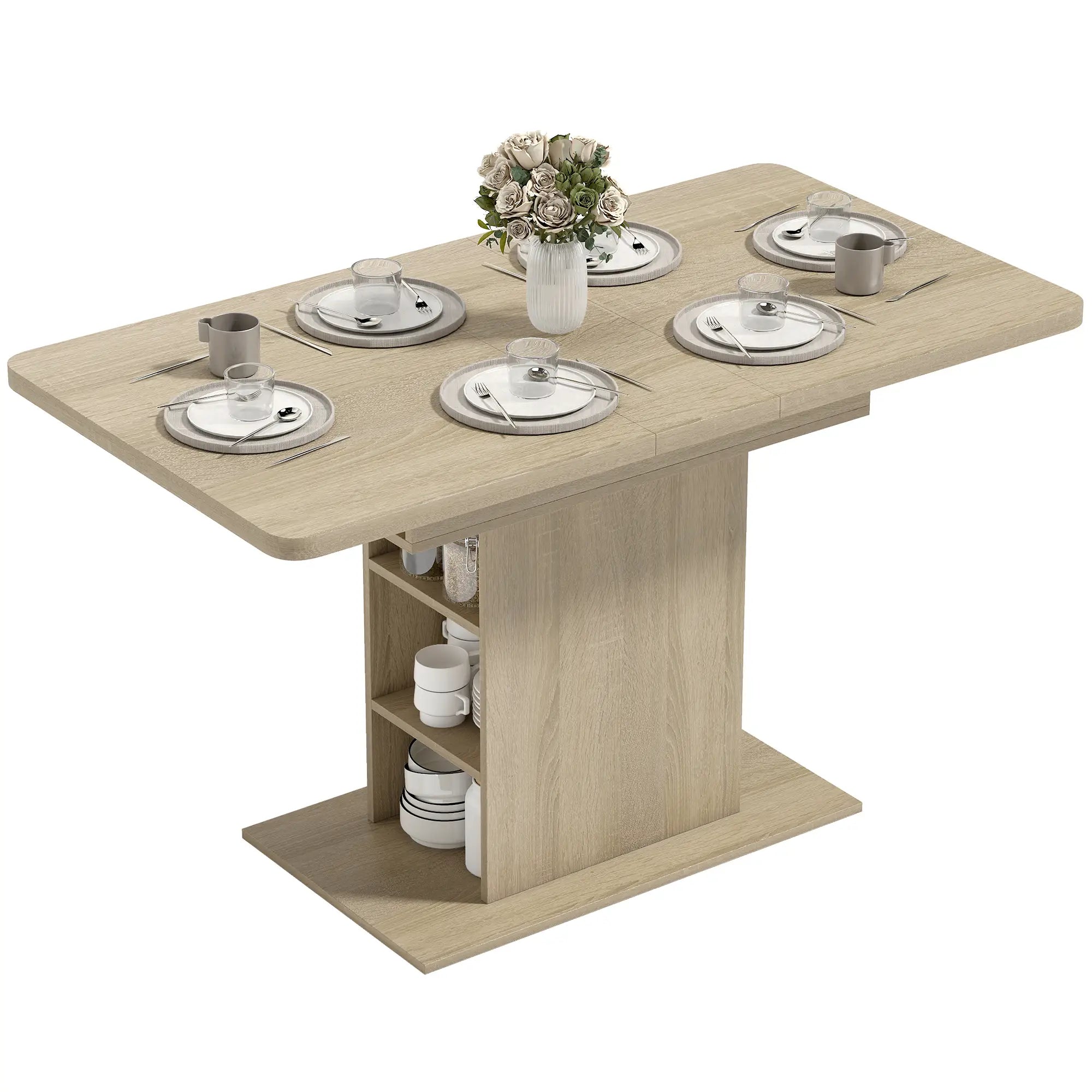 Extendable Dining Table, 43.3