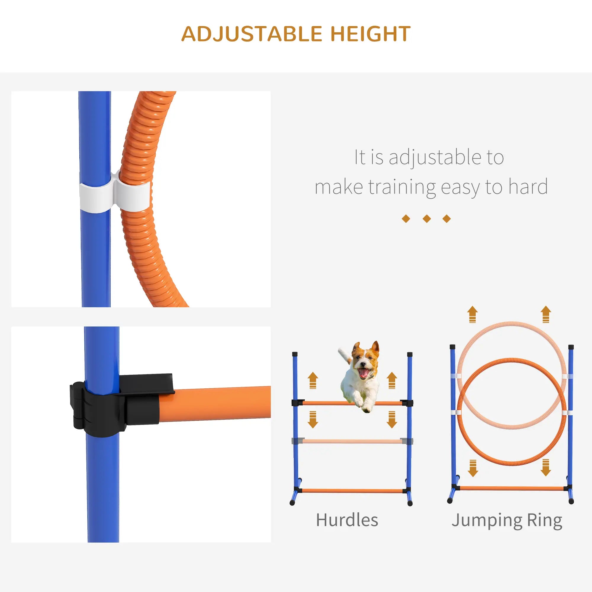 Dog Agility Training Equipment, Weave Poles, Adjustable Hurdle, Jump Ring Dog Agility Training Equipment at Gallery Canada