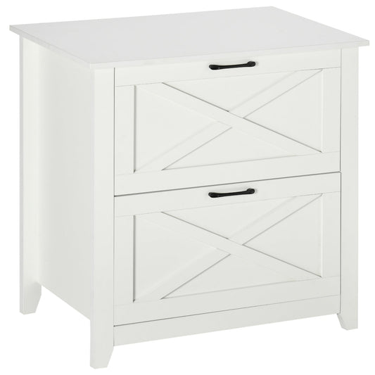 Vertical File Cabinet with Hanging Bars for A4 Size for Home Office, 29.9"x 19.7"x 30.3", White - Gallery Canada
