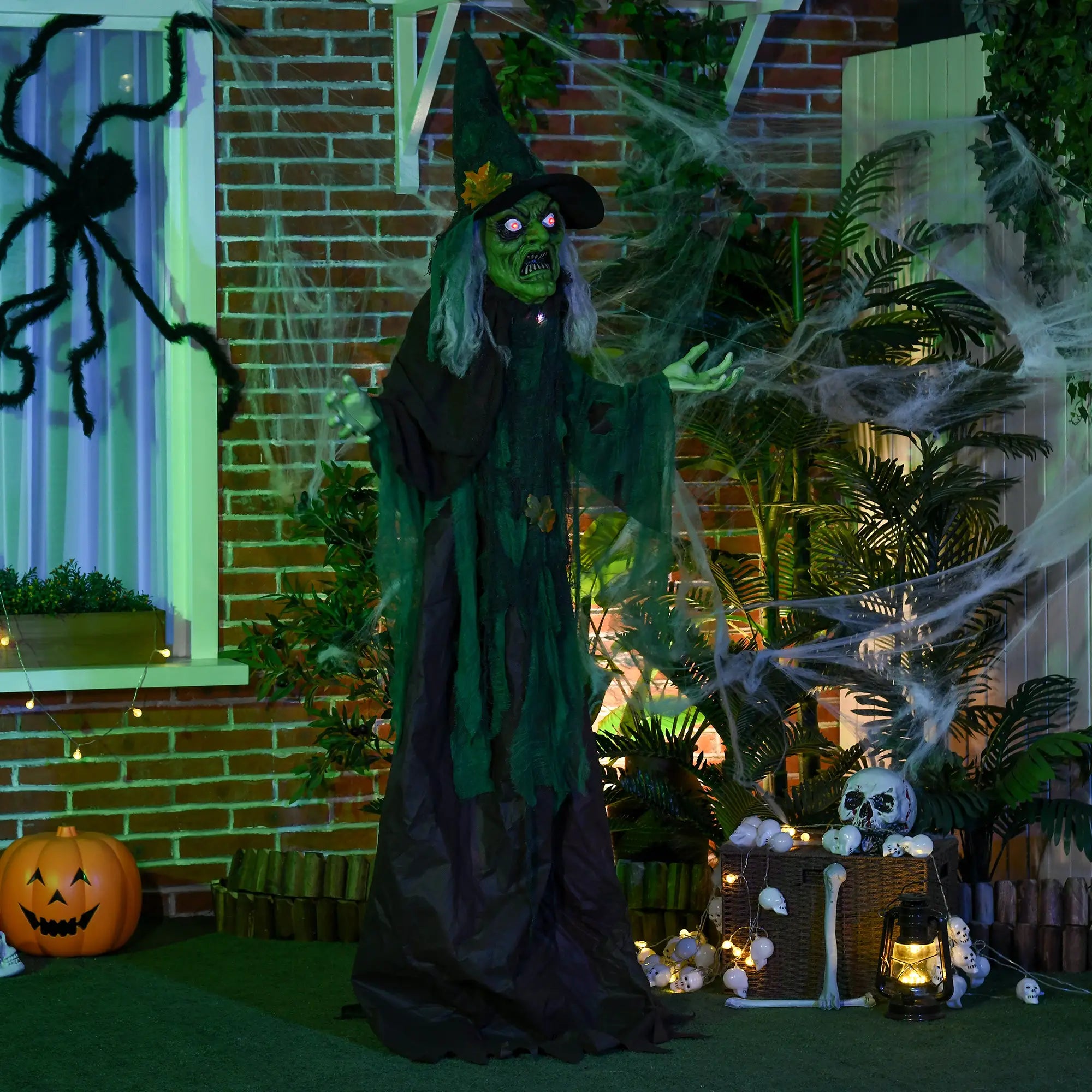 72 Inch Life Size Halloween Witch, Animated Decor with Sound, Motion Activated Halloween Decorations at Gallery Canada
