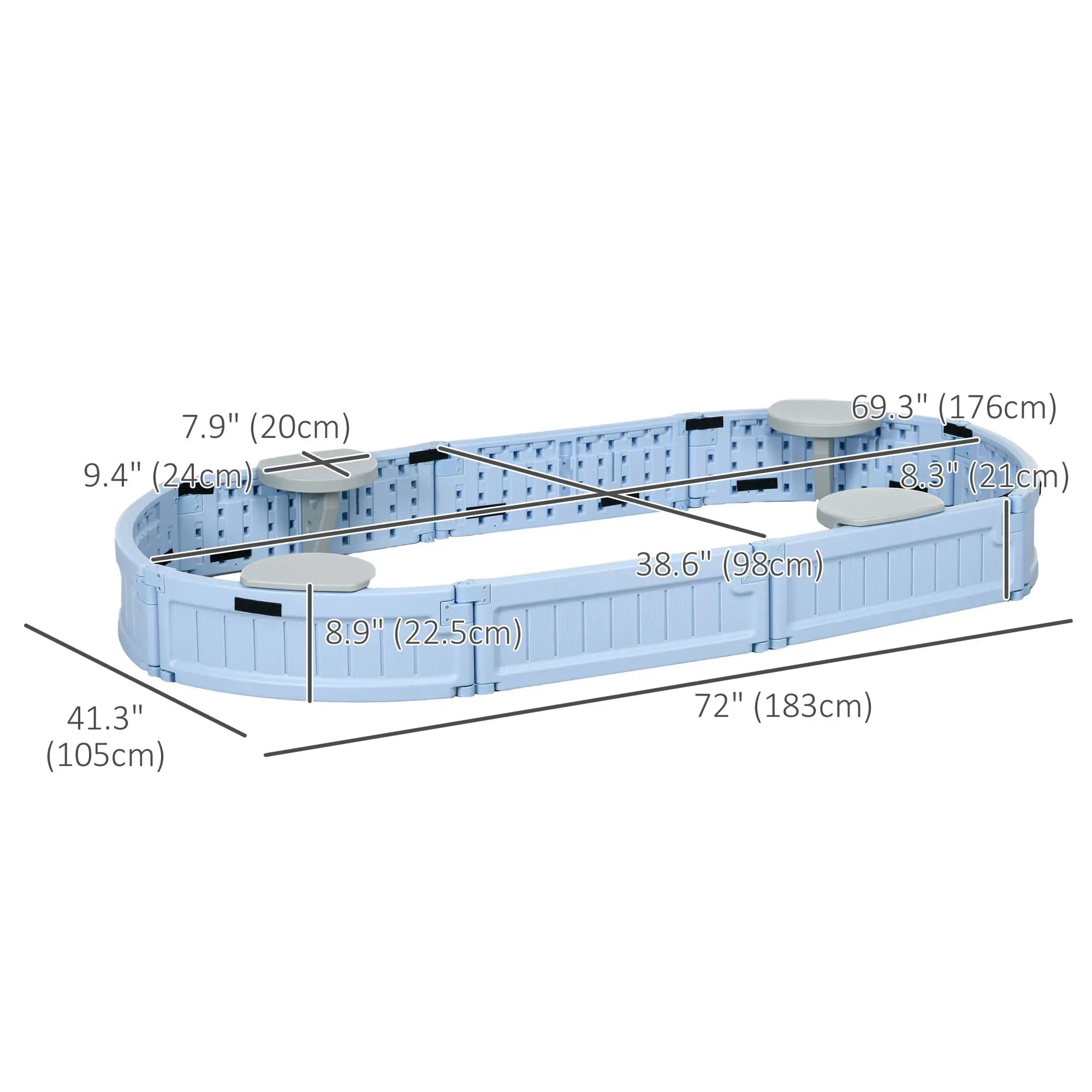 Kids Sandbox with Cover, Seat, Outdoor, Light Blue Sandboxes & Accessories at Gallery Canada