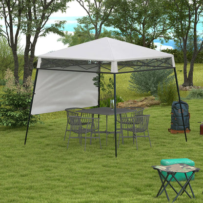 7' x 7' Pop Up Canopy Gazebo Tent, Adjustable Legs, White Pop Up Canopies at Gallery Canada