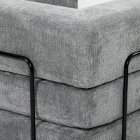 Canapé-lit convertible 81" 5-en-1, Gris, Assise profonde