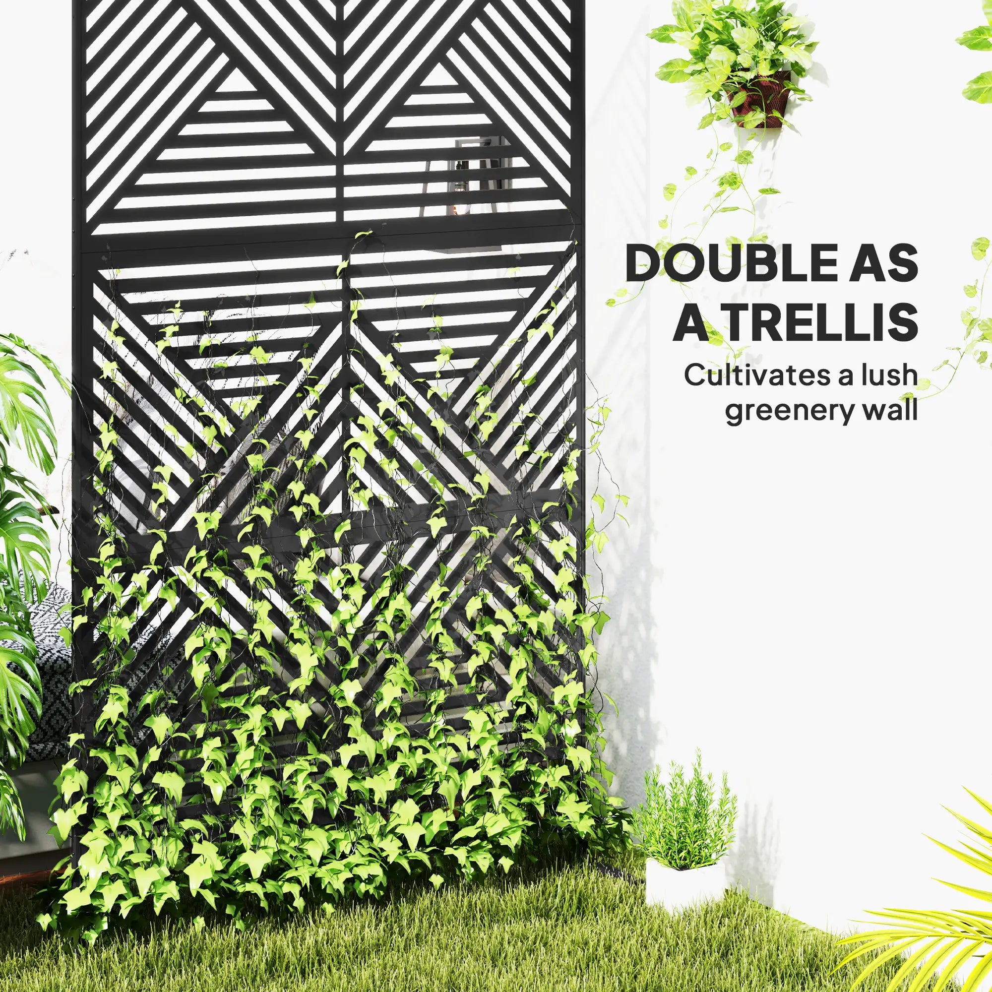Metal Outdoor Privacy Screen, 78