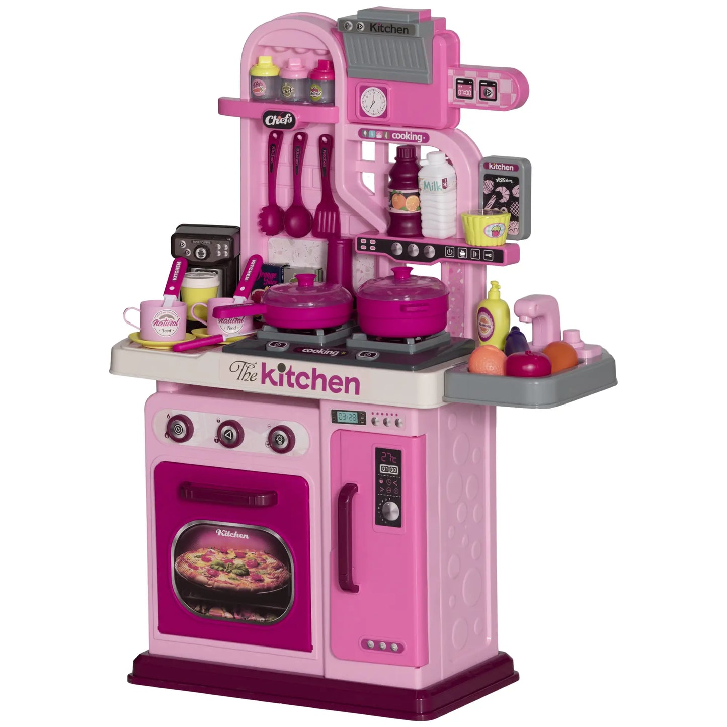 Cuisine de jeu pour enfants avec 33 accessoires, lumières et sons, 3-6 ans