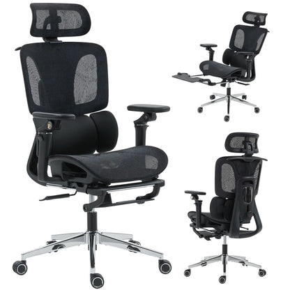 Ergonomic Mesh Office Chair, High Back, Lumbar Support, Black Task Chairs at Gallery Canada