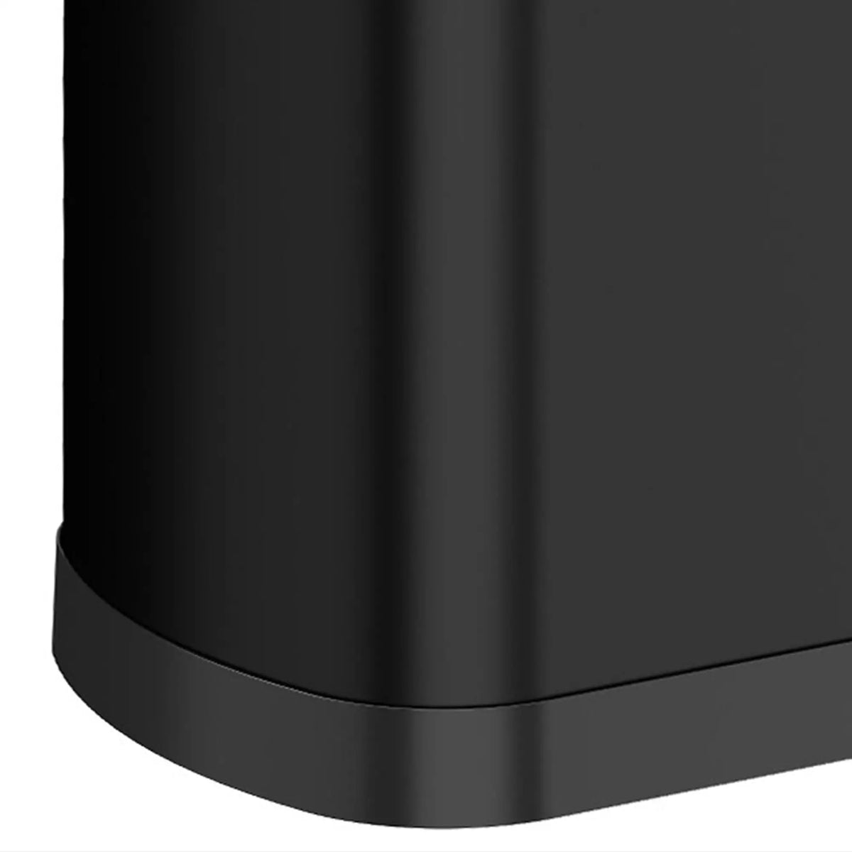 50L Touchless Trash Can, Black Stainless Steel Soft-Close Lid, Black