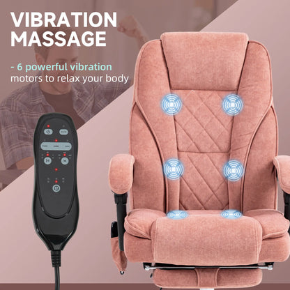 Massage Office Chair, Reclining Computer Chair, Adjustable Height, Pink Massage Chairs at Gallery Canada