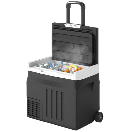 12V Car Fridge, 42 Quart (40L) Portable Cooler, 12V/24V DC, 100-240V AC