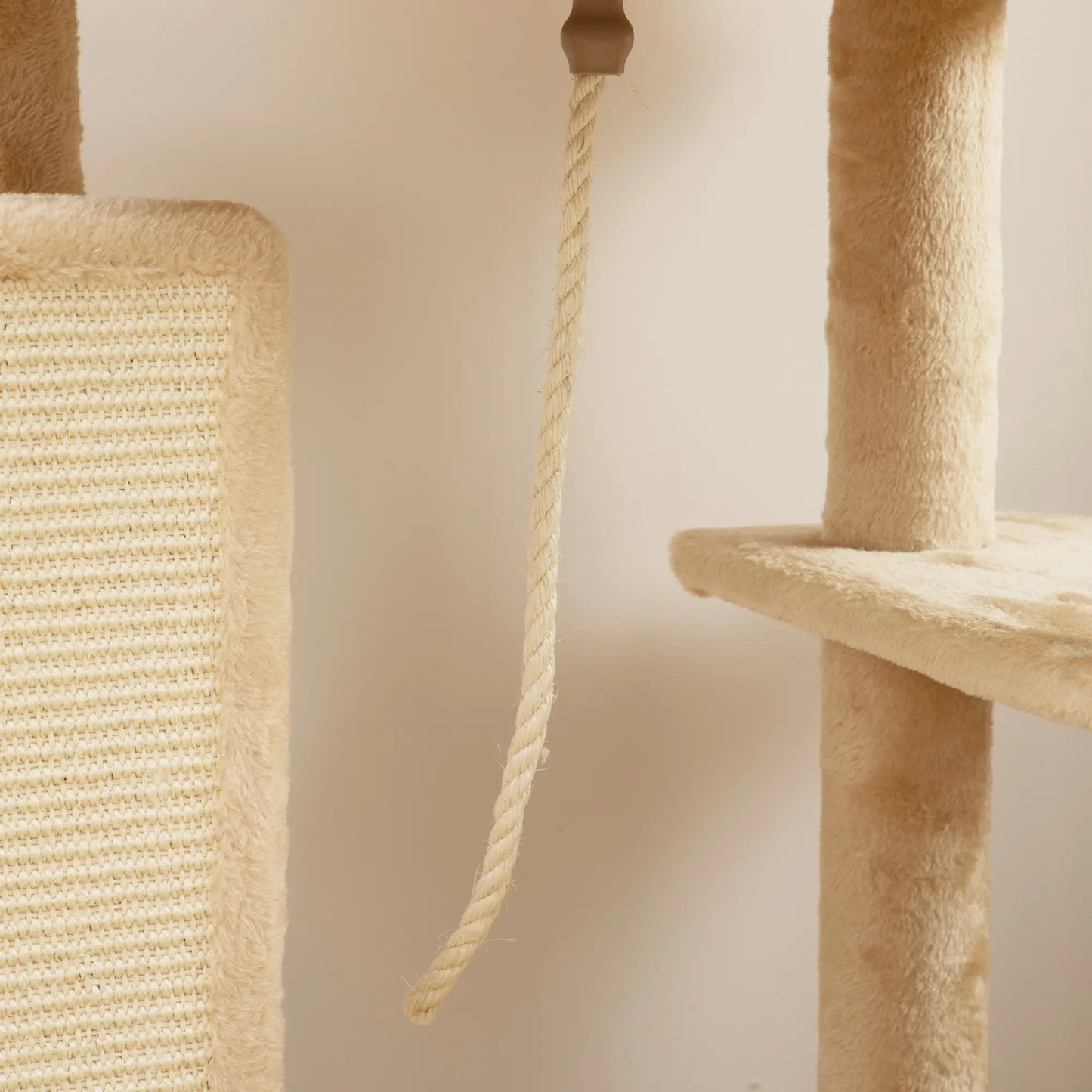 52 Inch Cat Tree with Scratching Posts, Bed, Condo, Grooming Brush Cat Towers at Gallery Canada