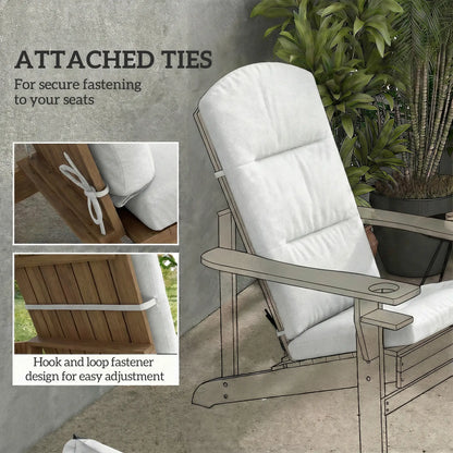 Adirondack Chair Replacement Cushion, With Back And Ties, Light Grey Patio Chair Cushions at Gallery Canada