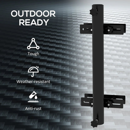 Patio Umbrella Holder Stand, Deck Railing Mount Bracket, Adjustable Clamps, Black Umbrella Bases at Gallery Canada