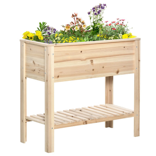 Elevated Planter Box with Storage, 36