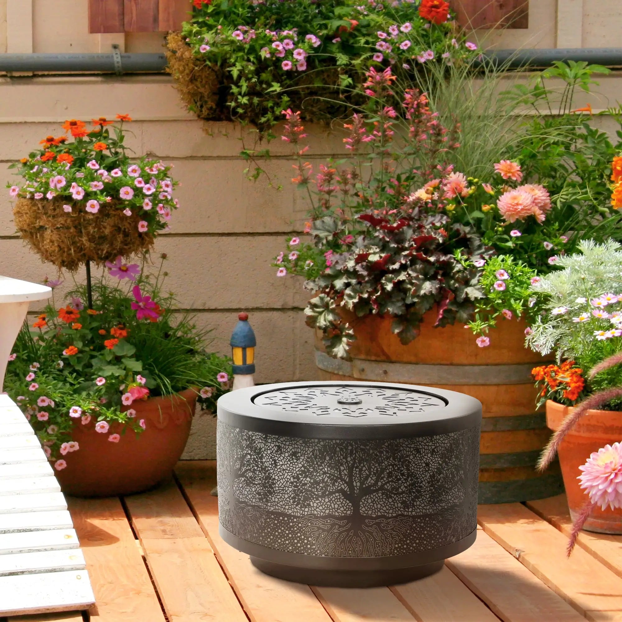 Outdoor Water Fountain with LED Lights, 10