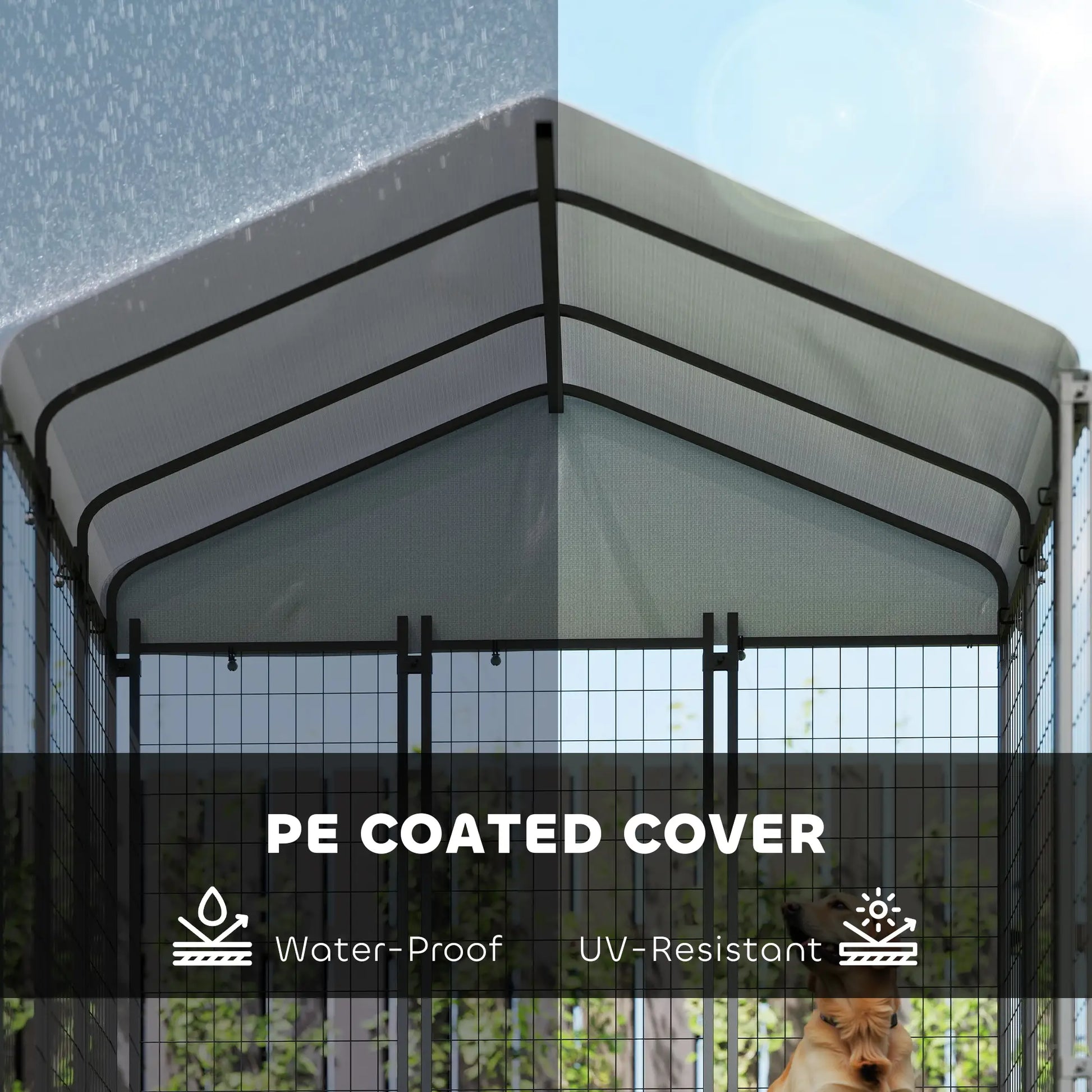 Outdoor Dog Kennel, Waterproof UV-Resistant Cover, 6 x 6 x 6 ft Houses, Kennels & Pens at Gallery Canada