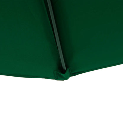 9.8ft Half Umbrella, Semi Round Patio Parasol, Crank Handle, Top Vent, Green Half Round Umbrellas at Gallery Canada