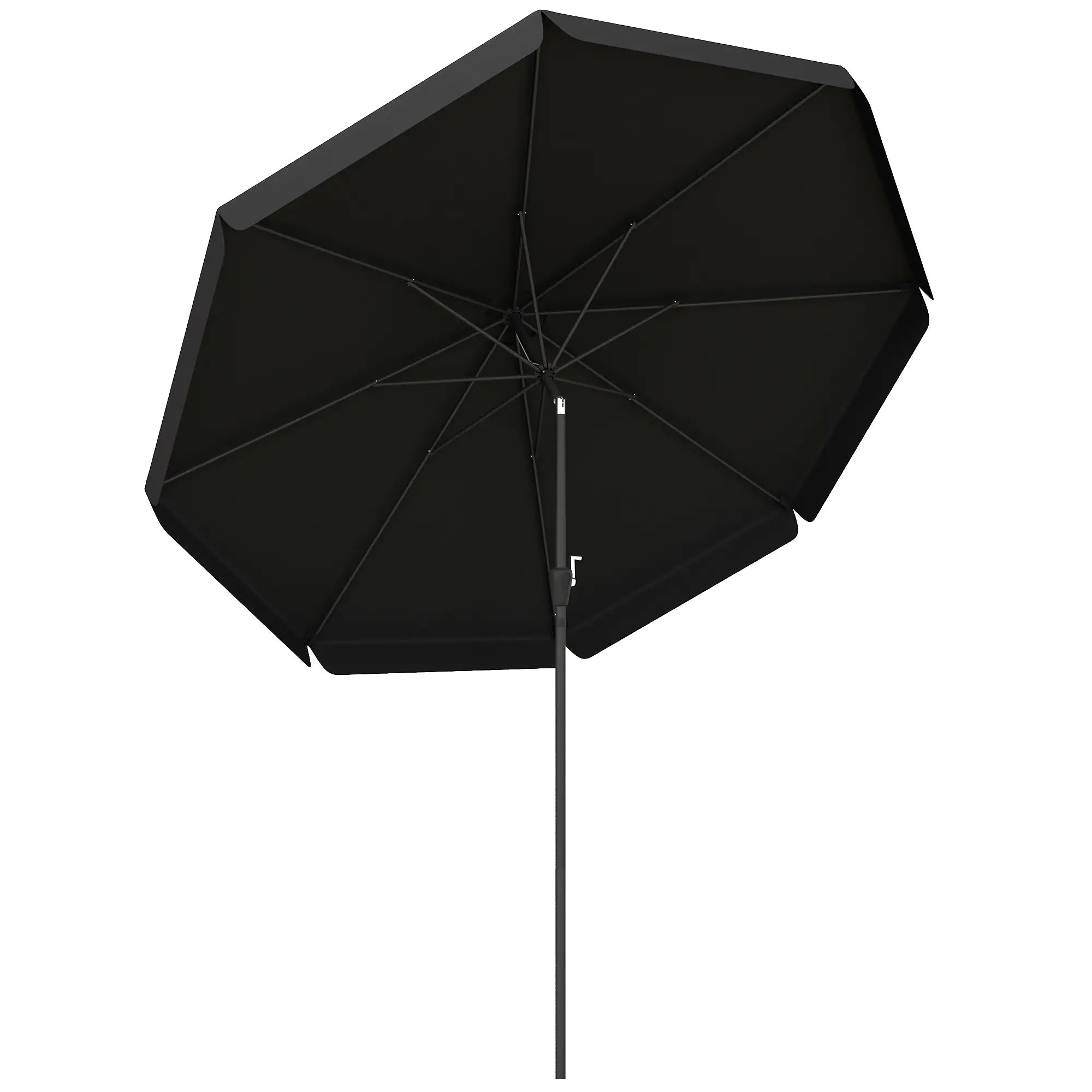 8.5 ft Round Patio Umbrella, Tilt and Crank, Black Sun Umbrellas at Gallery Canada