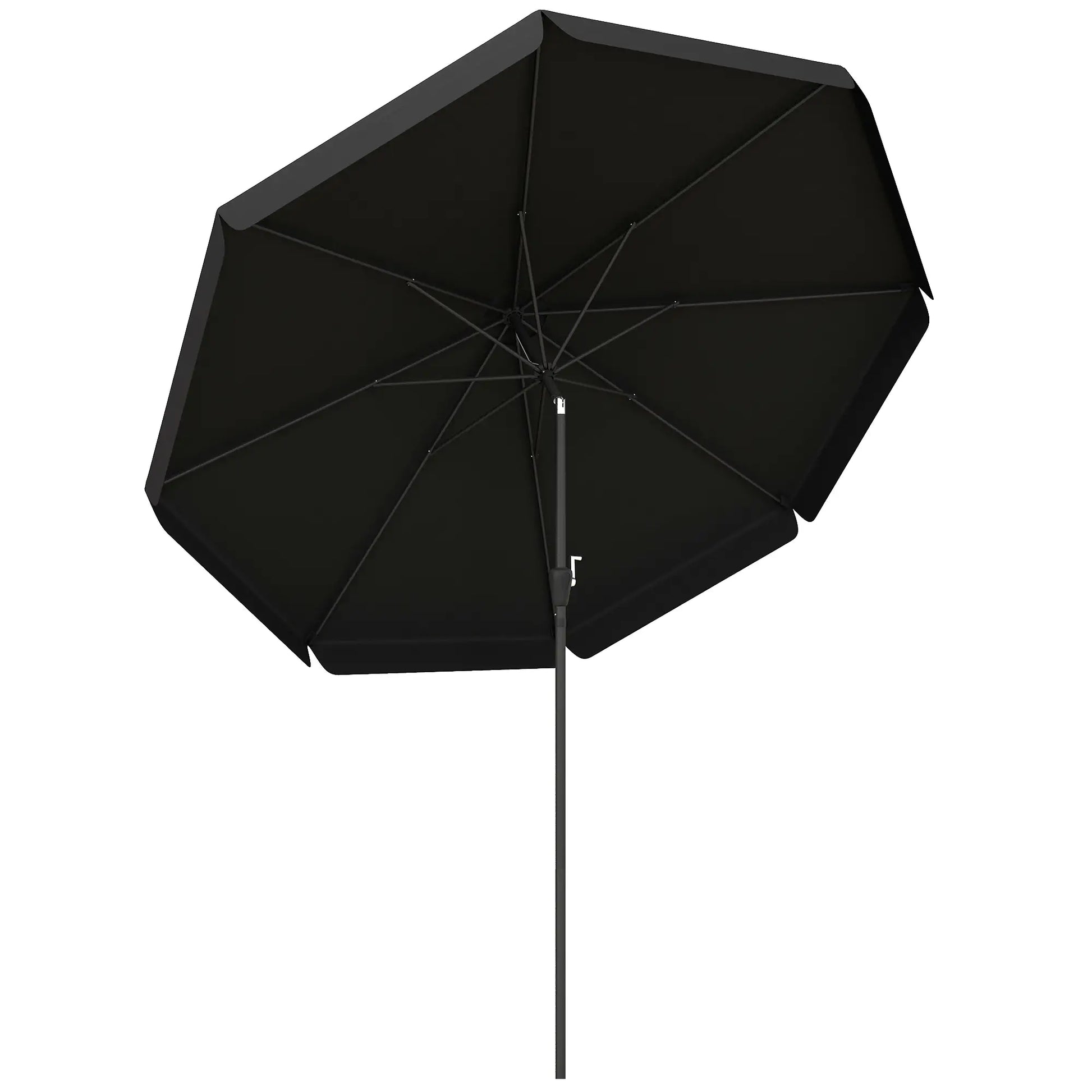 8.5 ft Round Patio Umbrella, Tilt and Crank, Black Sun Umbrellas at Gallery Canada