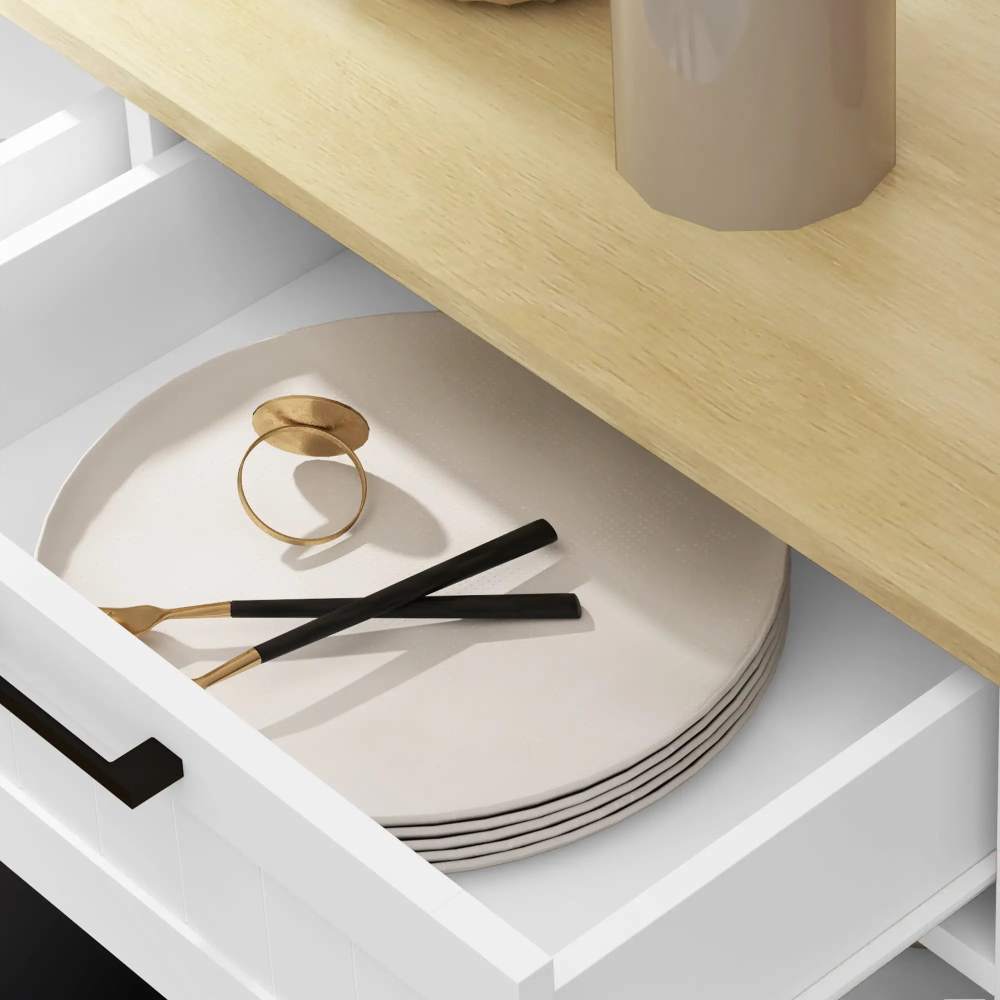 10 Gallon Hidden Garbage Bin Cabinet, Tilt Out Trash, White Bar Cabinets at Gallery Canada