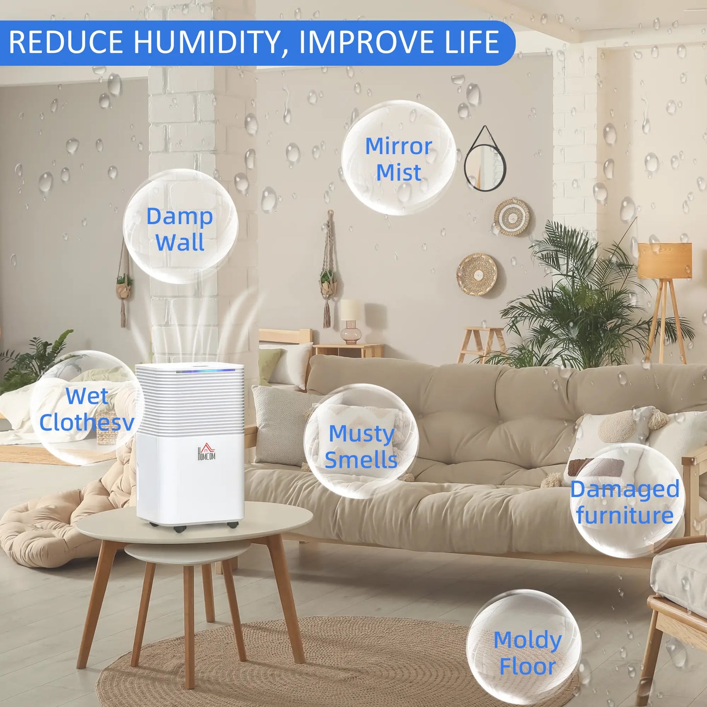 1260 sq.Ft Portable Quiet Dehumidifier, 21pt Electric Air De-Humidifier, 3 Modes Home Dehumidifiers at Gallery Canada