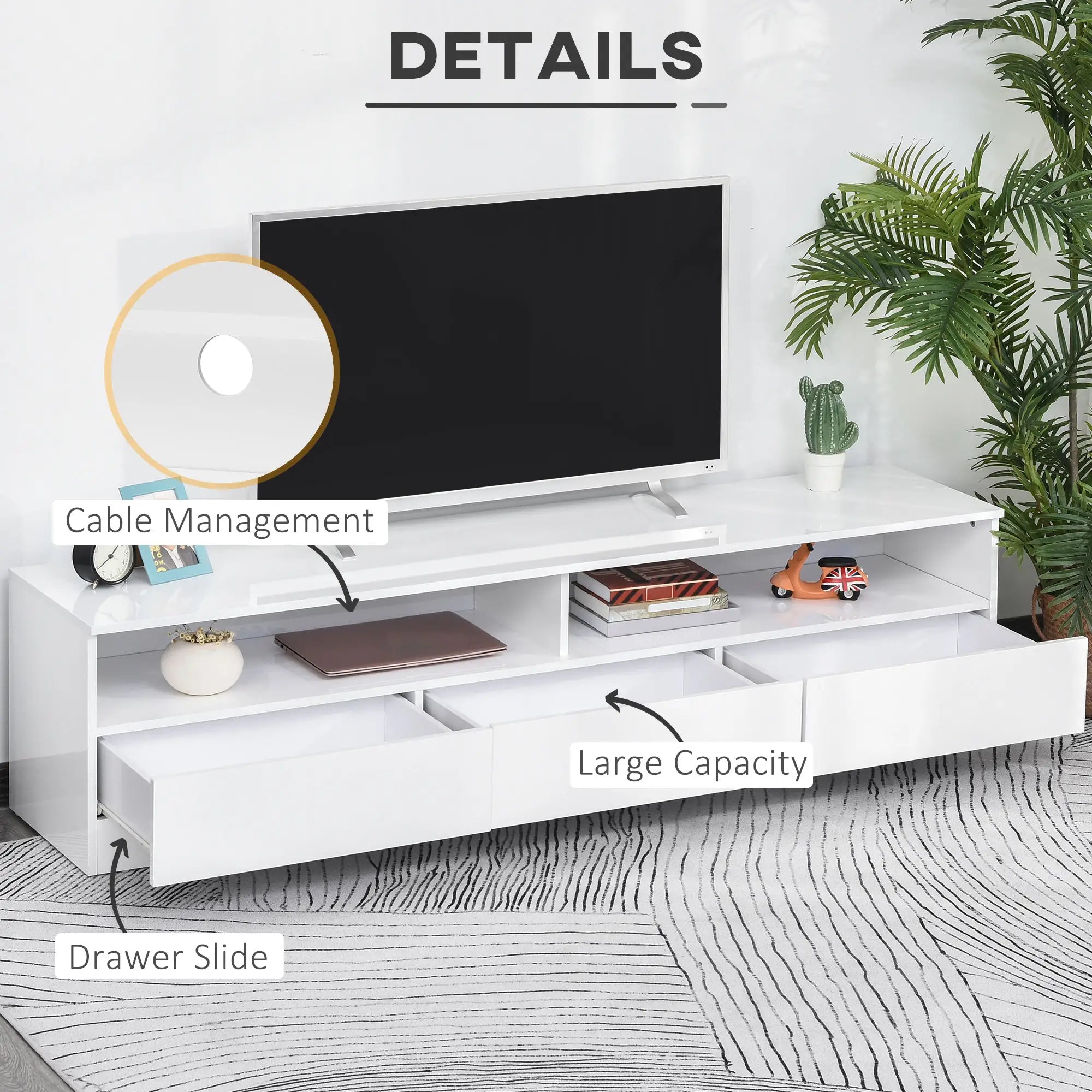 LED Lighted TV Stand for 75
